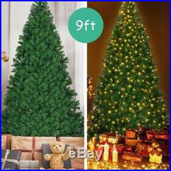 9 ft Pre-Lit PVC Artificial Christmas Tree with 700 LED Lights-NEW
