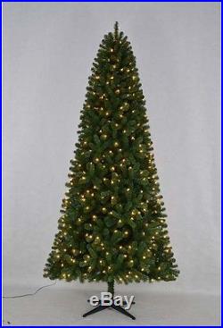 9 ft. Pre-Lit Tall Artificial Christmas Tree Warm White LED Pine Folding Stand