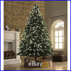9 ft Prelit Warm White LED Lights BRISTLE FIR Christmas Tree with Storage Bag