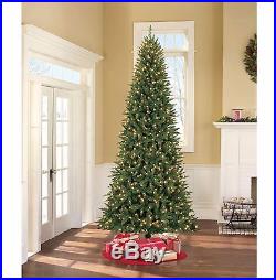 9 ft Slim Christmas Tree Decorations Pre-Lit Xmas Lights Ornaments Artificial