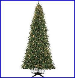 9 ft Slim Christmas Tree Decorations Pre-Lit Xmas Lights Ornaments Artificial