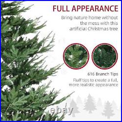 9ft Artificial Christmas Tree, 1939 Realistic Branches, Steel Base, Green