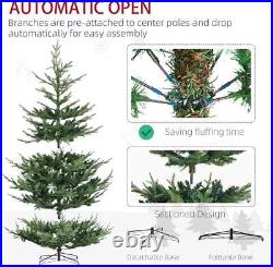 9ft Artificial Christmas Tree, 1939 Realistic Branches, Steel Base, Green