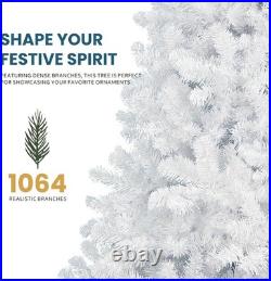 9ft Artificial White Christmas Tree Unlit Spruce Xmas Tree with 1910 Branch Tips 9ft Artificial White Christmas Tree Unlit Spruce Xmas Tree with 1910 Branch Tips