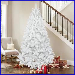 9ft Artificial White Christmas Tree Unlit Spruce Xmas Tree with 1910 Branch Tips 9ft Artificial White Christmas Tree Unlit Spruce Xmas Tree with 1910 Branch Tips