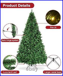 9ft Christmas Tree with lights Artificial Holiday Xmas Tree Pre-lit Pine Trees 9ft Christmas Tree with lights Artificial Holiday Xmas Tree Pre-lit Pine Trees