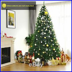 9ft Hinged Artificial Christmas Tree Unlit Douglas Full Fir Tree with Metal Stand