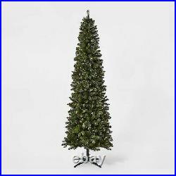 9ft Pre-lit Artificial Christmas Tree Slim Alberta Spruce Clear Lights