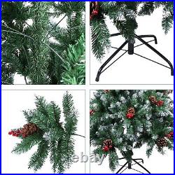 AGM Christmas Tree 7ft Artificial Pine Tree with Foldable Metal Stand, Pine C