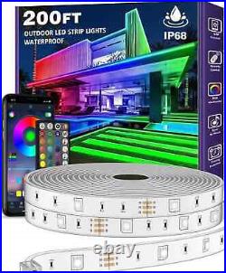 AILBTON 200ft Outdoor LED Strip Lights, IP68 Waterproof, Dimmable, Durable