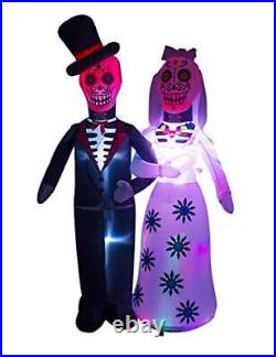 AJY 6 Feet Day of The Dead Couple Halloween Inflatable LED Lights Decor