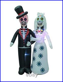 AJY 6 Feet Day of The Dead Couple Halloween Inflatable LED Lights Decor Holiday