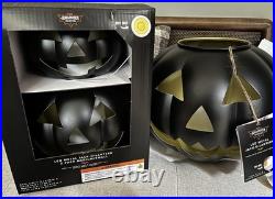 ALDI JACK-O-LANTERNs Set Of 3 SMALL MEDIUM LARGE BLACK Metal PUMPKIN Halloween
