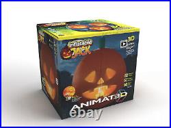 ANIMAT3D Inflatable Jabberin’ Jack Talking Animated Inflatable Pumpkin with Buil