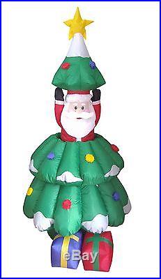 ANIMATED Inflatable Christmas Tree Santa Claus LED Lights Decoration Outdoor NEW