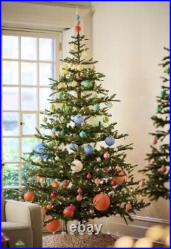 ANTHROPOLOGIE 2 Mini Matte Glass Bauble ORNAMENT SET CHRISTMAS RAINBOW 36