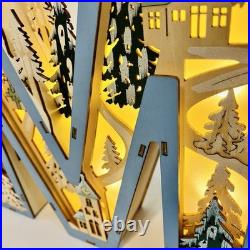 ANTHROPOLOGIE Monogram Wonderland Light-Up Scene Christmas Letter M UNUSED