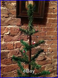 ANTIQUE VINTAGE 36 TALL GOOSE FEATHER CHRISTMAS TREE