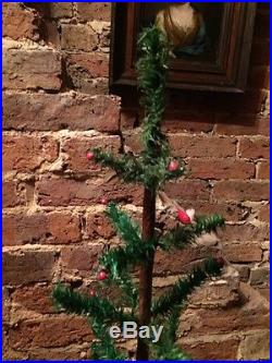 ANTIQUE VINTAGE 36 TALL GOOSE FEATHER CHRISTMAS TREE