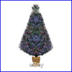 ARTIFICIAL CHRISTMAS TREE 32 Pre Lit Fiber Optic Green Holiday Xmas Home Decor