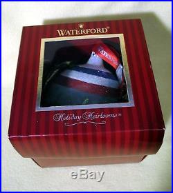 A 1996 WATERFORD HOLIDAY HEIRLOOM LTD EDITION GLITTERED MERRY CHRISTMAS ORNAMENT