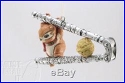 A Chipmunk Holiday Christmas Ornament with Nutcracker Funny Humor Enesco 1988