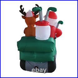 A Holiday Company 5.5 Ft Tall Inflatable Golfing Santa Holiday Lawn Decoration