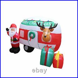 A Holiday Company 8 Ft Wide Inflatable Christmas Camper Holiday Lawn Decoration
