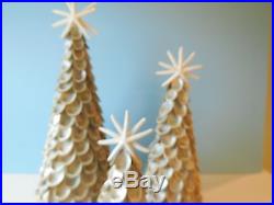 Abalone Seashell Tree Set Of 3 Christmas Coastal Decor