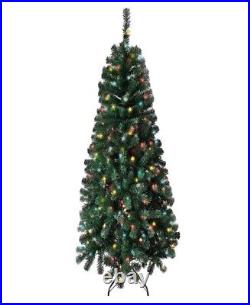 Acacia Pre-lit 6Ft Christmas Tree 300 Clear Incandescent / Multicolor Lights