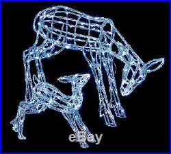 Acrylic Mother & Baby Reindeer Set with 230 LED lights Outdoor garden Decoration