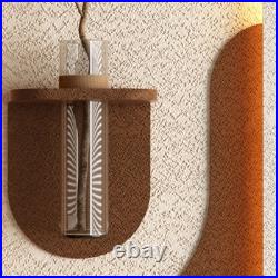 Adjustable 3-Color LED Sandstone Wall Decor with Simulated Green Plants 3D