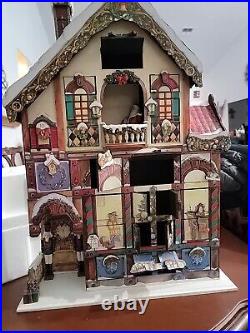 Advent Calendar 24 Doors Wooden Victorian House With Original Box/Foam-Costco