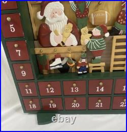 Advent Calendar Santa's Workshop Wood Compartment Costco Kirkland COMPLETE SET