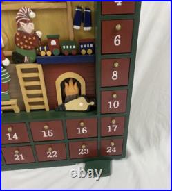 Advent Calendar Santa's Workshop Wood Compartment Costco Kirkland COMPLETE SET