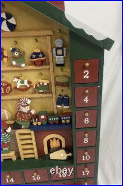 Advent Calendar Santa's Workshop Wood Compartment Costco Kirkland COMPLETE SET