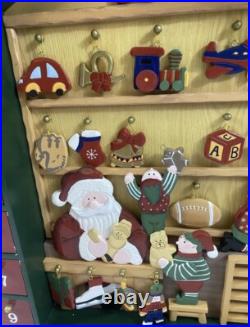 Advent Calendar Santa's Workshop Wood Compartment Costco Kirkland COMPLETE SET