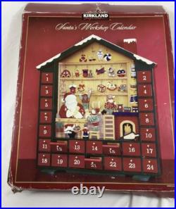 Advent Calendar Santa's Workshop Wood Compartment Costco Kirkland COMPLETE SET