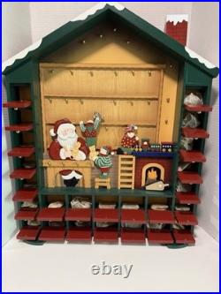 Advent Calendar Santa’s Workshop Wooden by Kirkland Costco Holiday Christmas 24