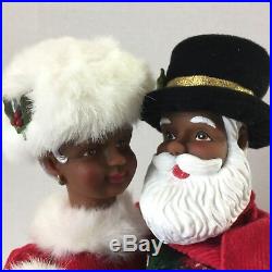 African American Santa And Mrs Claus Holiday Skate Avon Black Musical RARE Dance