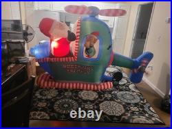 Air O Motion 8 foot inflatable Santa helicopter