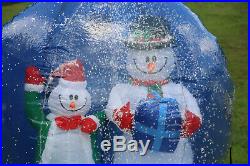 Airblown Inflatable Christmas Holiday Snowman Snow Globe Let It Snow