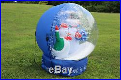 Airblown Inflatable Christmas Holiday Snowman Snow Globe Let It Snow