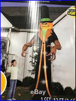 Airblown Inflatable Giant Pumpkin Reaper with Top Hat 12 Ft