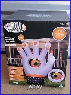 Airblown Inflatable Mystic Hand Animated 7' Eye Moves Lights Up New Halloween