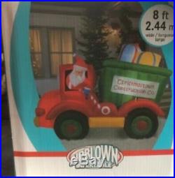 Airblown Inflatable Santa Dump Truck 6 Ft X 8 Ft