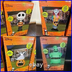 Airblown Inflatables NIGHTMARE BEFORE CHRISTMAS HALLOWEEN Disney 5 Ft Lot Of 4