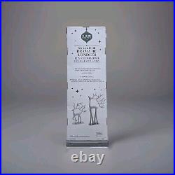 Aldi Merry Moments Sculpted Reindeer Silver Set of 5 (Pottery Barn Dupe) New