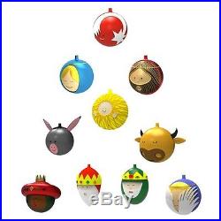 Alessi Set Of 10 Christmas Decoration Tree Baubles AMJ13S10