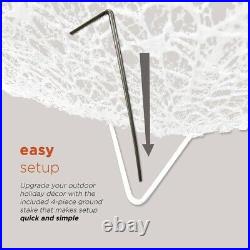 Alpine Corporation Mesh Snowman Decoration with Bird Accents and LED Lights Wh